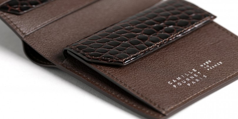 カミーユフォルネCamille Fournetアリゲーターレザーコンビ2つ折財布 カミーユフォルネCamille Fournetアリゲーターレザーコンビ2つ折財布