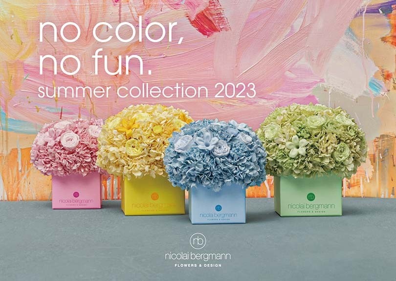 ＜ニコライ バーグマン フラワーズ ＆ デザイン＞夏にぴったりな4色のサマーコレクションが誕生！人気のワークショップも開催。