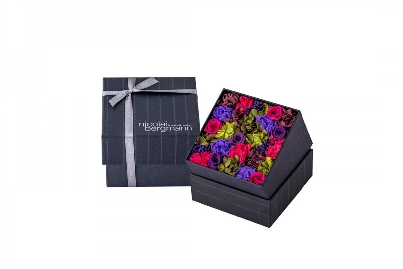 限定　ボックスニコライバーグマン　ブリザードフラワーボックス 限定紙袋付き ニコライバーグマン プリザーブド フラワー ボックス 限定