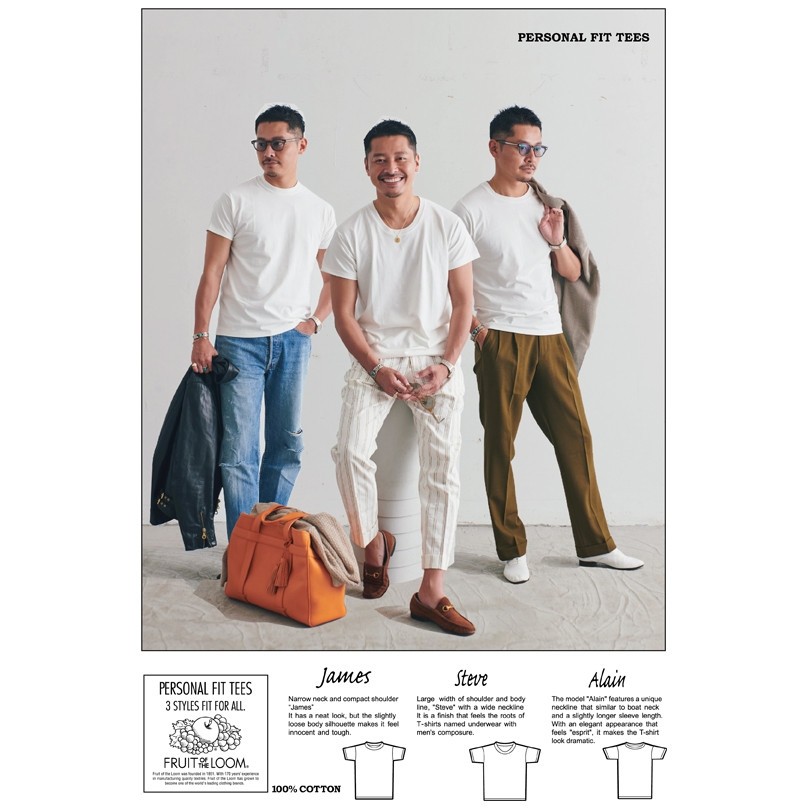 3つのモデル が入ったパックtシャツ 金子恵治氏 高田朋佳氏 フルーツオブザルーム のトリプルコラボが新登場 Event 伊勢丹新宿店メンズ館 公式メディア Isetan Men S Net