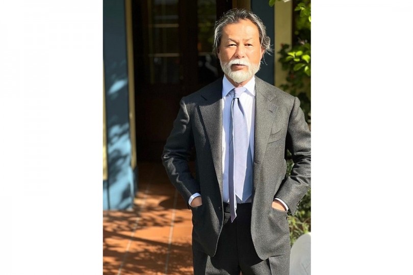 KENJI KAGA セブンフォールド製 ネクタイ ウール ブルー KENJI KAGA