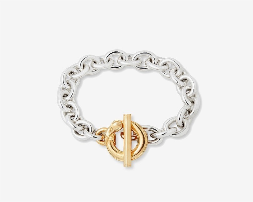 ＜バニー＞PW T-Bar Heavy Bracelet 925 Silver/K18 Yellow Gold