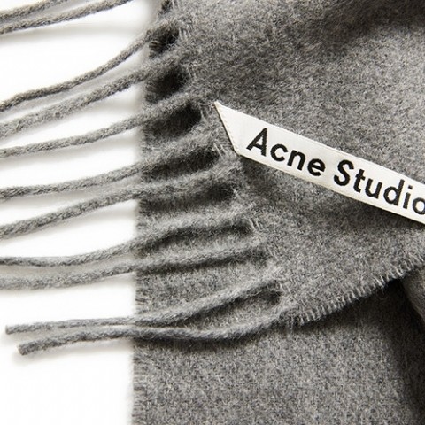 インショップ Studios 人気 Acne マフラー ベーシック 大判 黒 メンズ ウール マフラー ショール Apartemusic Com