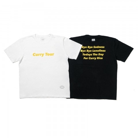 ＜TANGTANG/タンタン＞ロゴTシャツ 「Curry Tour」（WHITE・BLACK） 8,800円