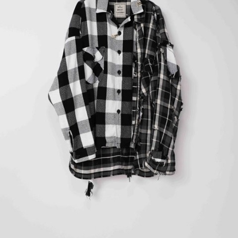 ＜メゾン ミハラヤスヒロ＞「Single Draped Check Shirts」 77,000円