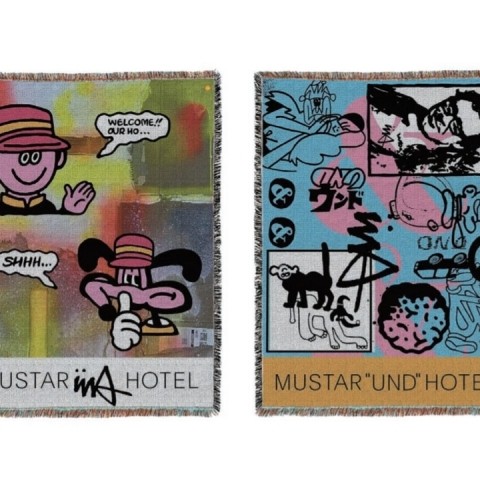 「MUSTARD™ HOTEL」UNDコラボ ラグ 各33,000円