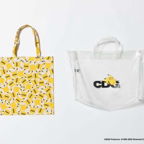 CDG x Pokémon 左「TOTE BAG」7,150円 右「POLYURETHANE BAG」39,600円