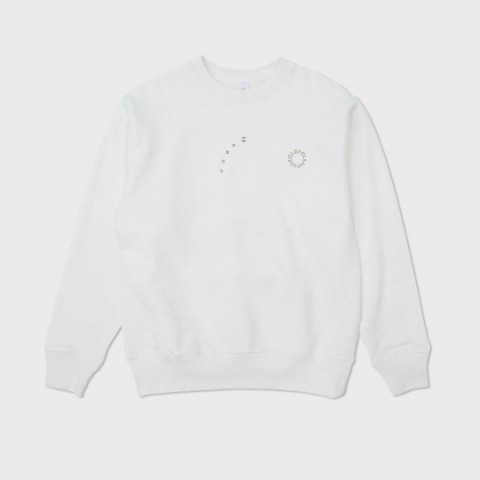 ＜OLD FOLK HOUSE/オールドフォークハウス＞Circle Logo Studs Sweatshirt(WHITE) 16,500円