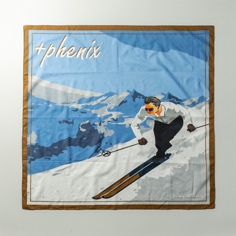＜+Phenix/プラスフェニックス＞「Ski Art Scarf」11,000円