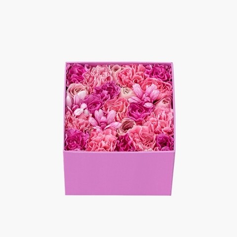 ＜ニコライ バーグマン フラワーズ & デザイン＞フレッシュフラワーボックス（ピンク） （S）4,840円