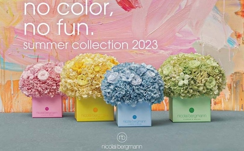 ＜ニコライ バーグマン フラワーズ ＆ デザイン＞夏にぴったりな4色のサマーコレクションが誕生！人気のワークショップも開催。