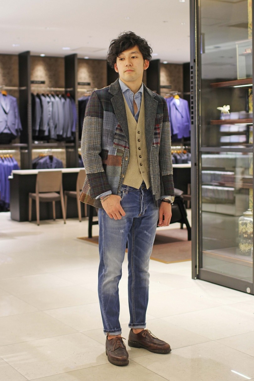 L.B.M1911】イタリア製 三越伊勢丹別注 チェスターコート スーツ用にも