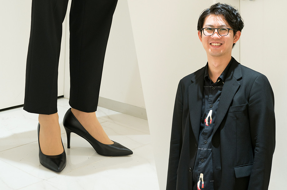 ヒールの気持ち を 男性スタッフが体験 Isetan靴博 Isetan靴博ー いざ 靴のニューノーマルへ Feature 伊勢丹新宿店メンズ館 公式メディア Isetan Men S Net