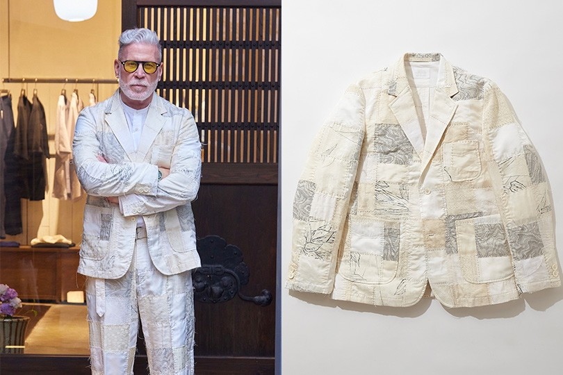 KUON NICK WOOSTER シルクパッチワークシャツ クオン＞とニック・ウースターのコラボ第二弾！国内実店舗で初の先行